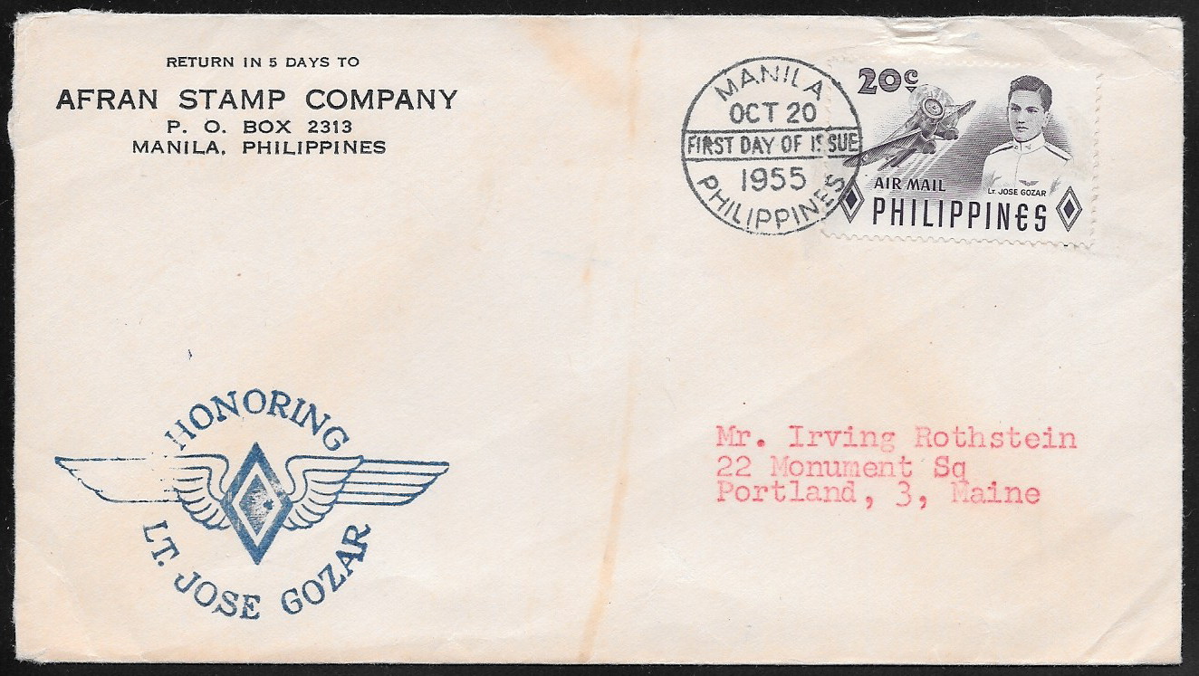 Philippines 1955 First Day Cover 